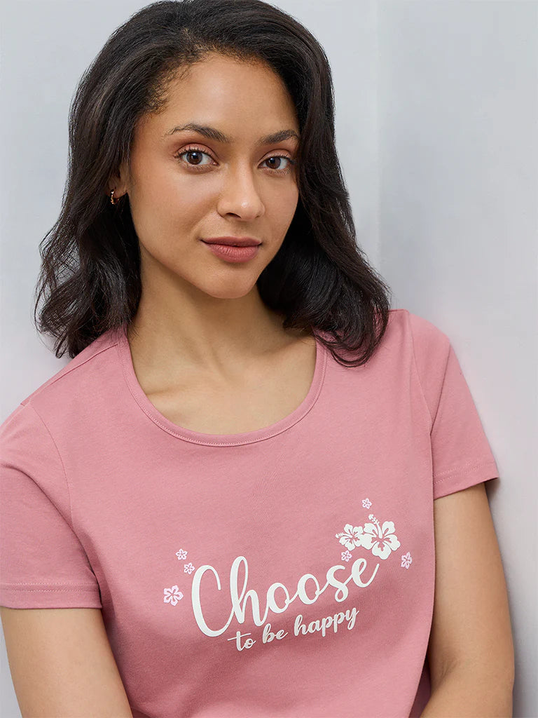 Typographic Cotton T-Shirt
