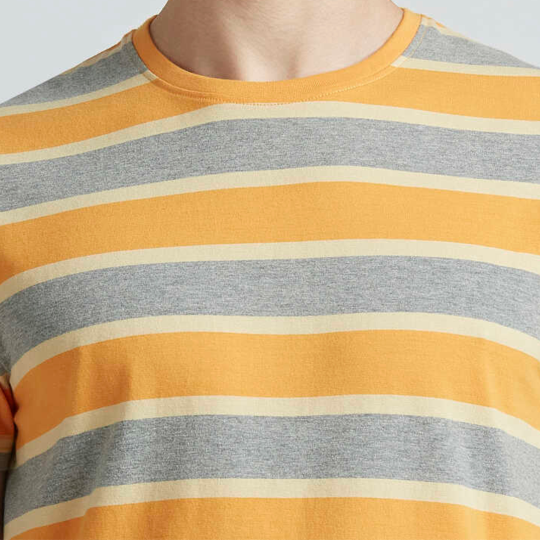Orange Stripes Short Sleeve T-shirt