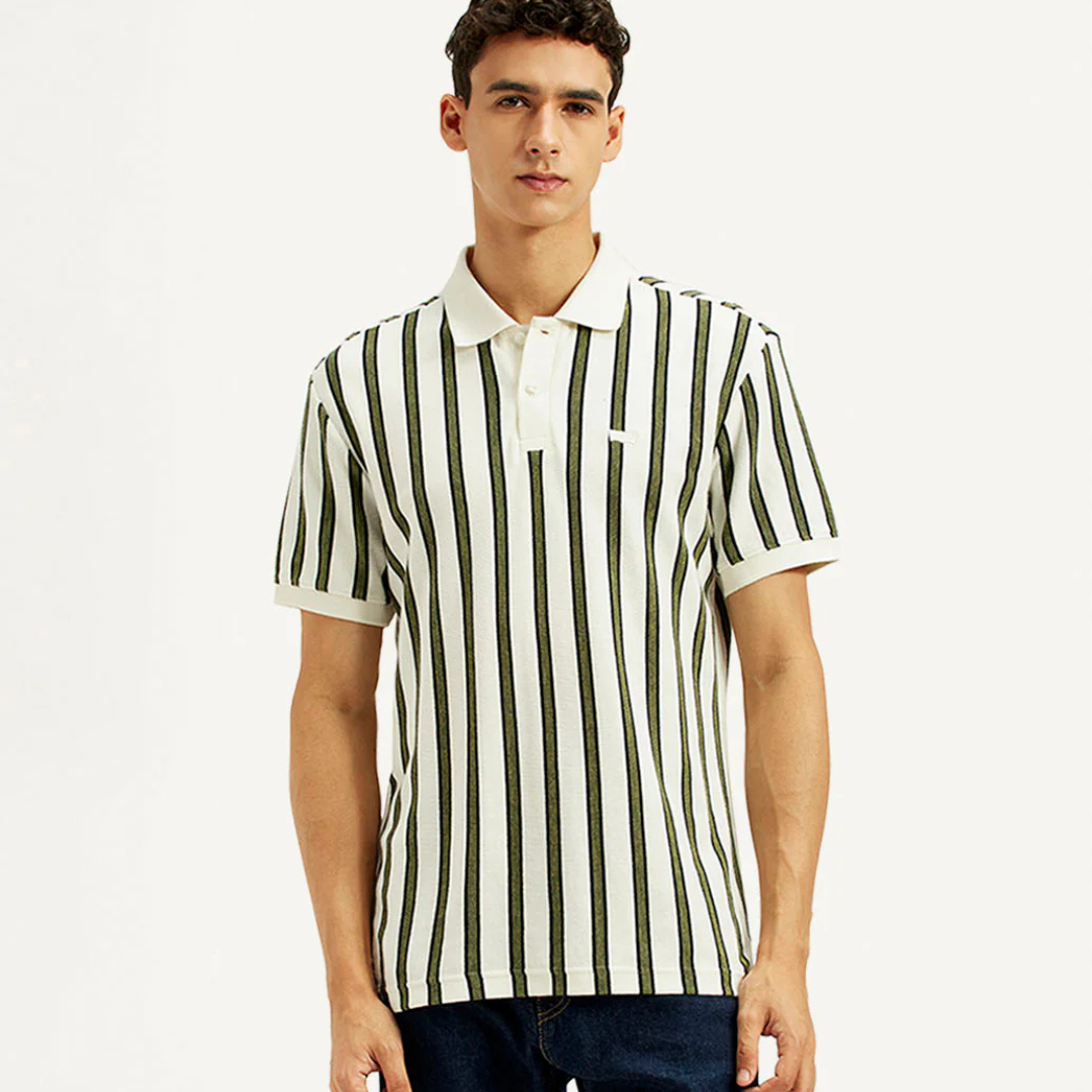 Levi's Men's Striped Slim Fit Polo T-Shirt