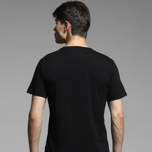 BLACK JACK & JONES LOGO PRINT COTTON T-SHIRT