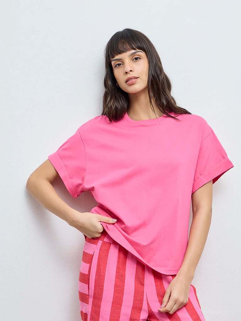 Wunderlove Solid Cotton T-Shirt