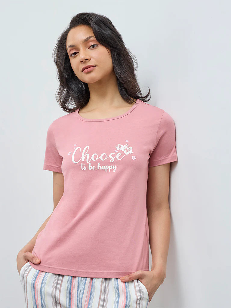 Typographic Cotton T-Shirt