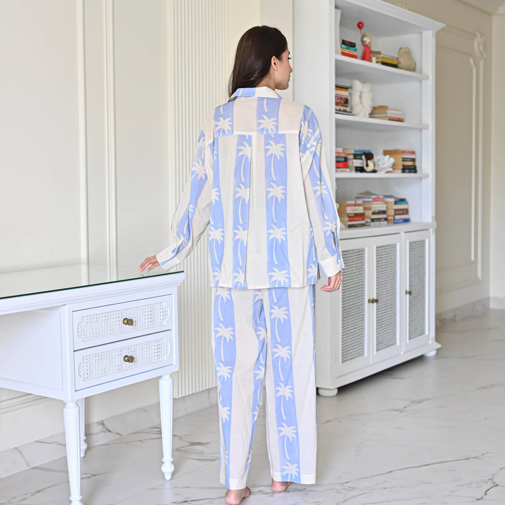 Palm Tree Print Pyjama Set