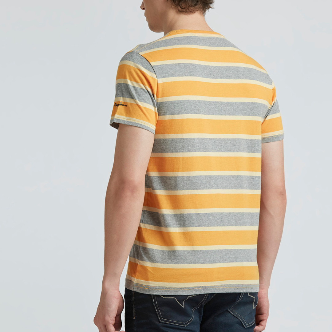 Orange Stripes Short Sleeve T-shirt