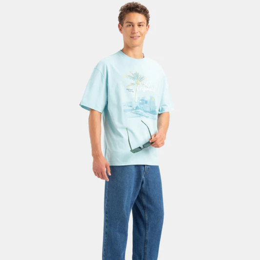Super Combed Cotton Rich Graphic Printed Oversized T-Shirt