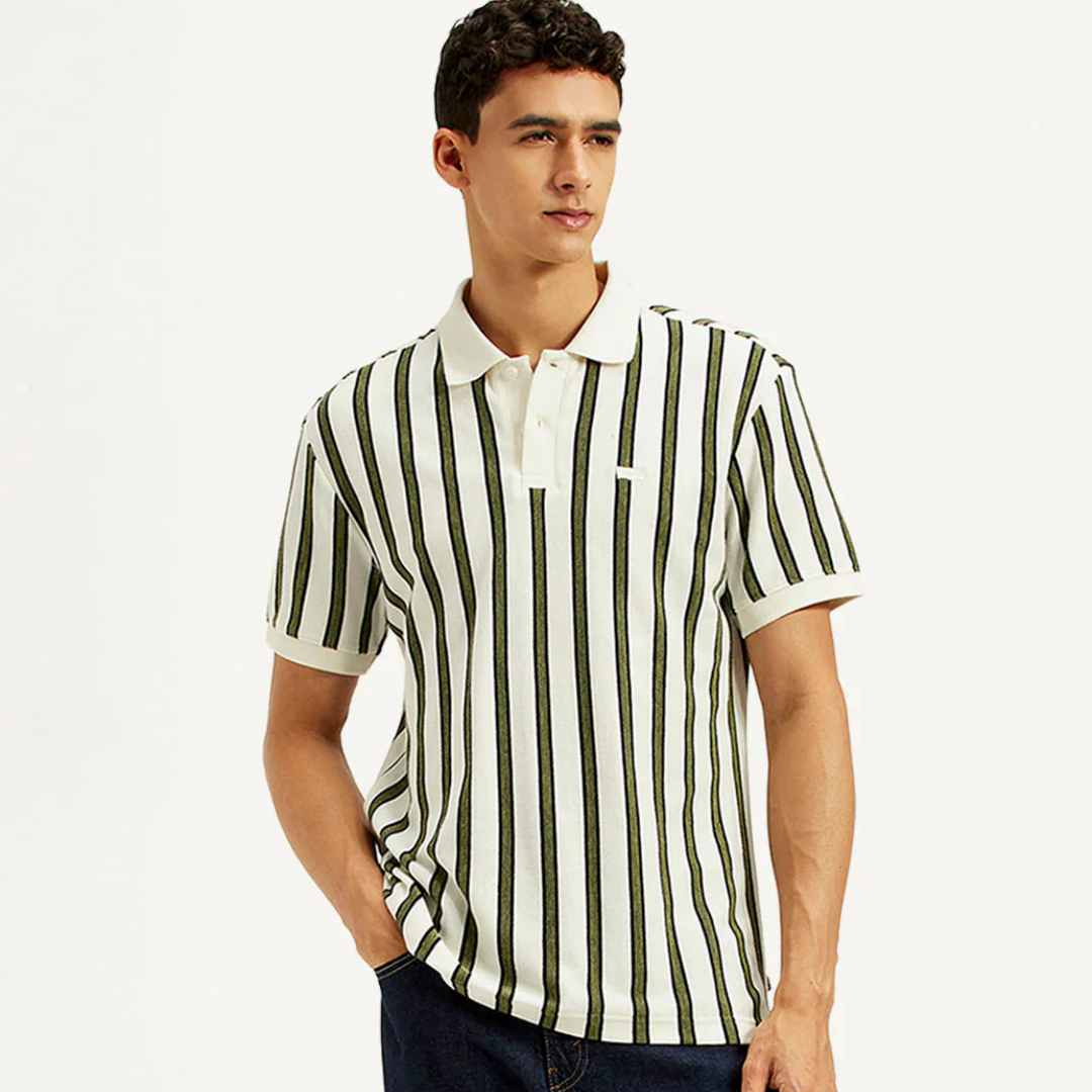 Levi's Men's Striped Slim Fit Polo T-Shirt