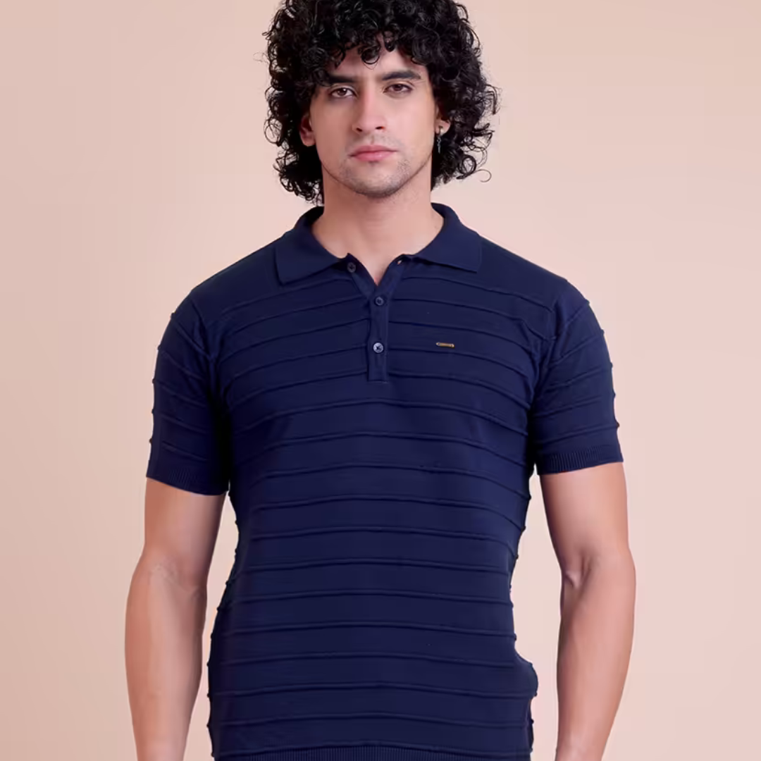 men short sleeves plain polo t-shirt
