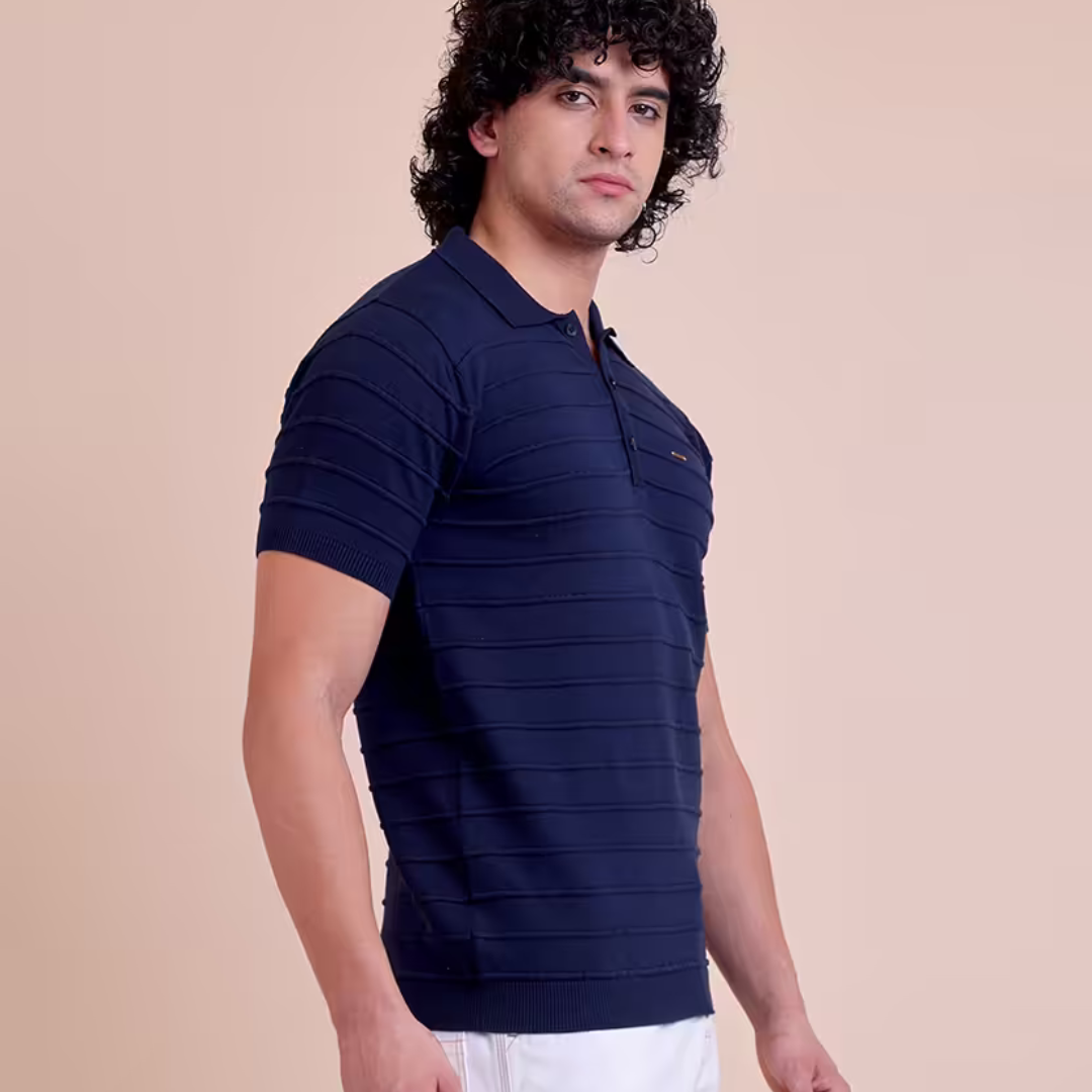 men short sleeves plain polo t-shirt
