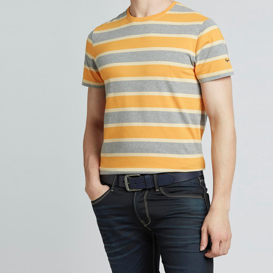 Orange Stripes Short Sleeve T-shirt