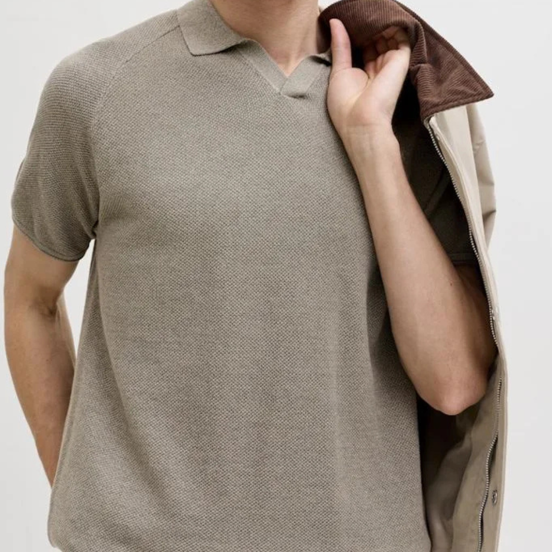 Jack & Jones Regular fit Split Neck knit Polo shirt