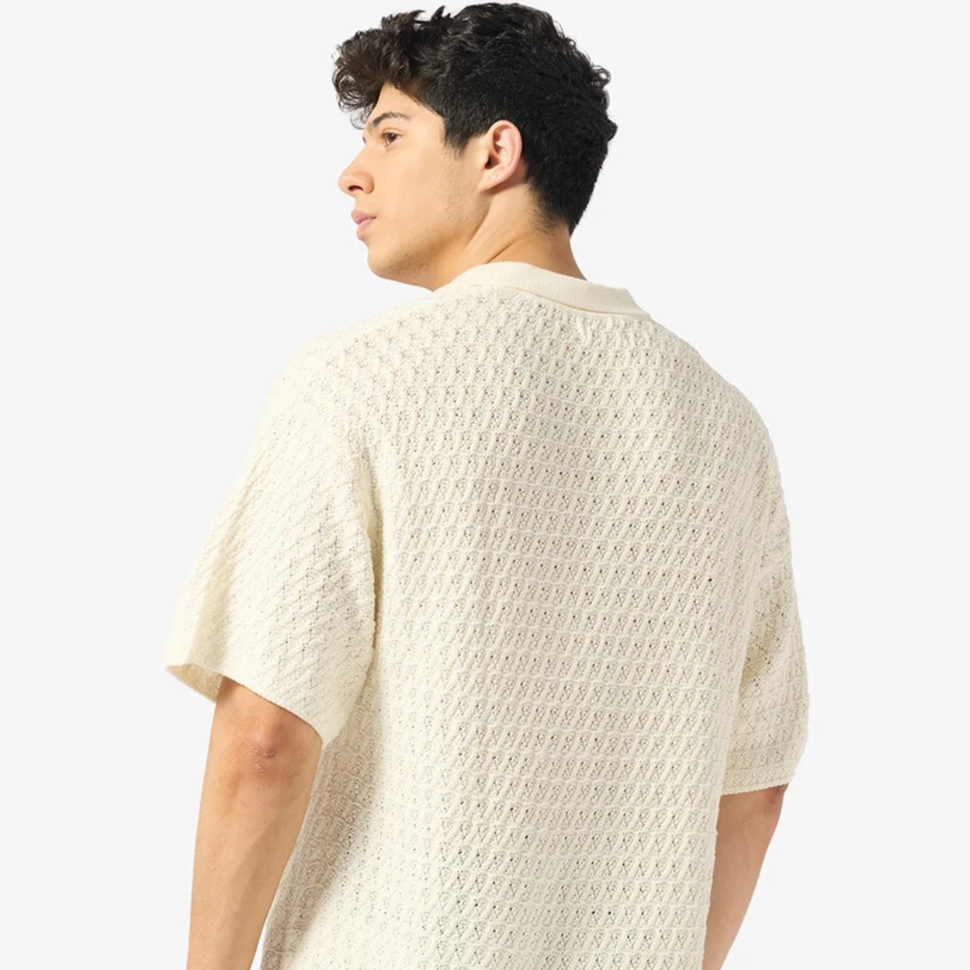 Jack & Jones Relaxed fit Split Neck knit Polo shirt
