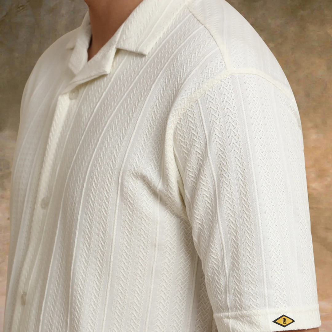 Ozone Cream Half Sleeve Shirt