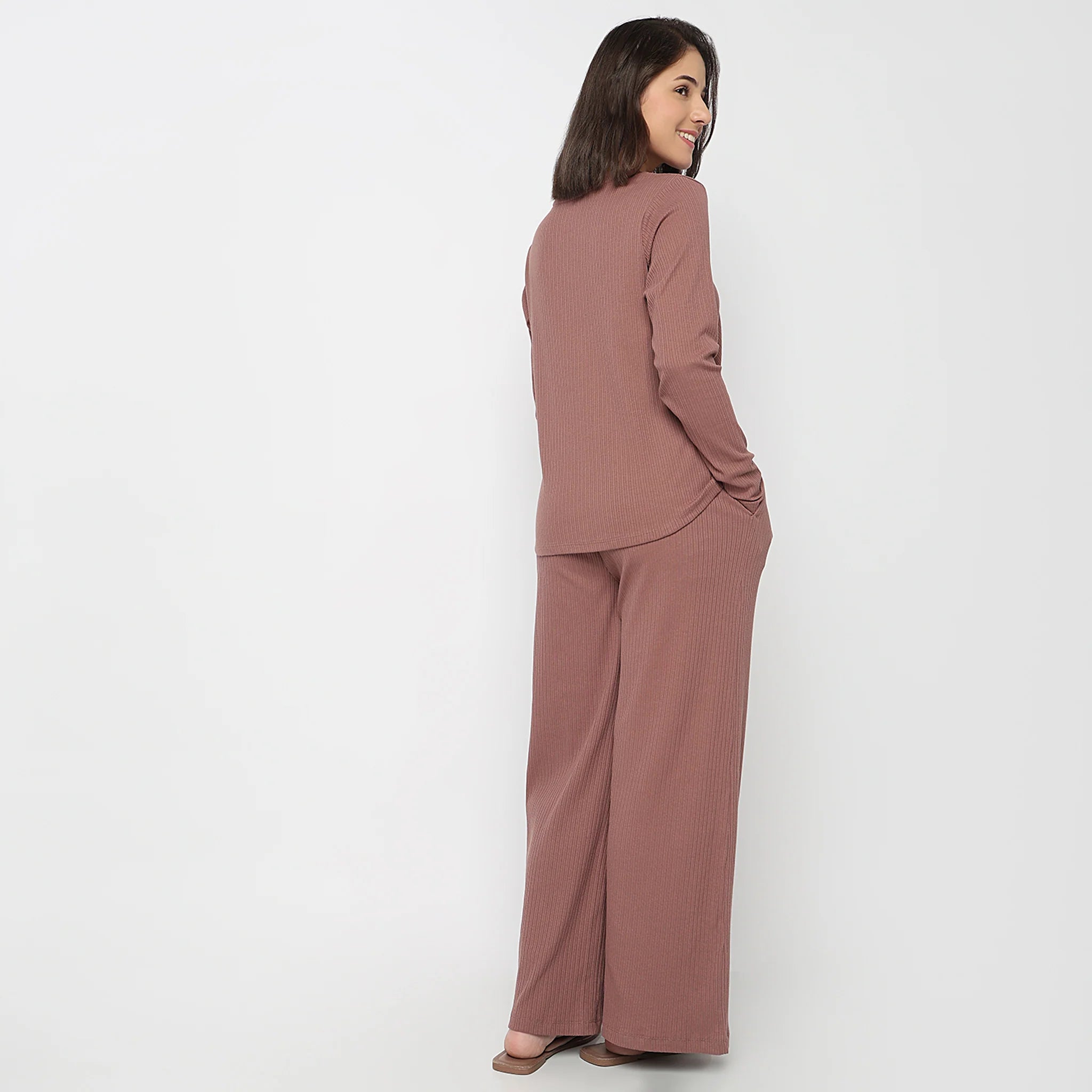 V-Neck T-Shirt with Pyjama Sleepwear Set