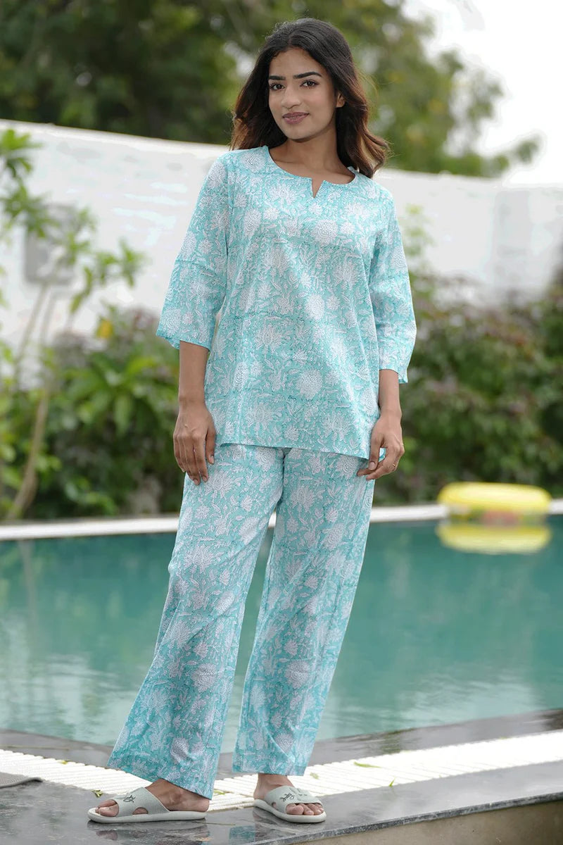 Cotton Candy Block Printed Night suit