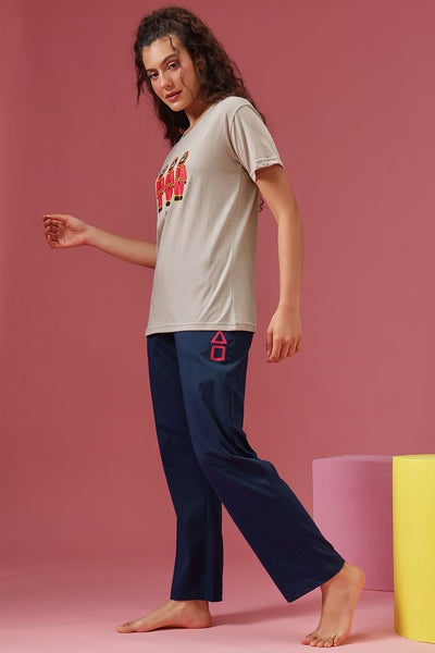 Squid Game Print T-shirt  & Pyjama